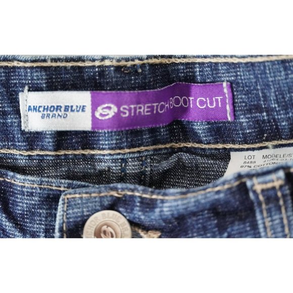 Anchor Blue Jeans Juniors Size 7 Stretch Bootcut Blue Denim - Picture 7 of 8